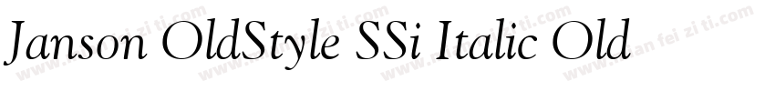 Janson OldStyle SSi Italic Oldstyle Figures字体转换